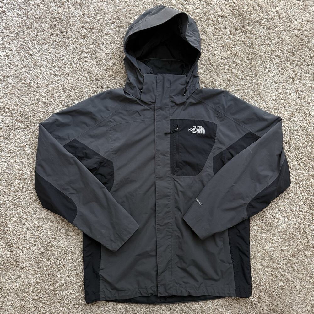 The North Face Black Grey Hyvent Ski Jacket Windbreaker Waterproof Men’s Size M